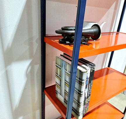Vintage 70s Danish Design Metal Wall Shelf Bookshelf - Yatva