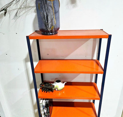 Vintage 70s Danish Design Metal Wall Shelf Bookshelf - Yatva