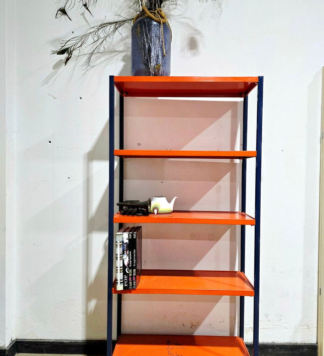 Vintage 70s Danish Design Metal Wall Shelf Bookshelf - Yatva