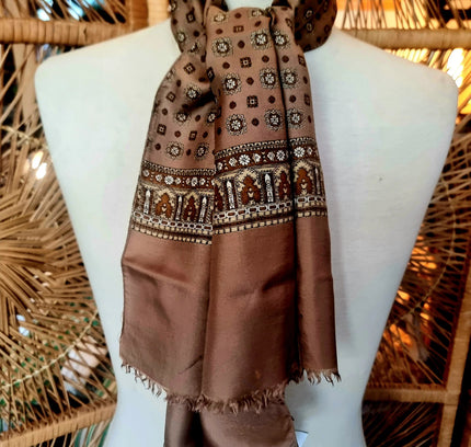 Vintage 70's Double Face Silk Scarf - Yatva