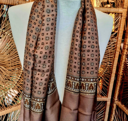 Vintage 70's Double Face Silk Scarf - Yatva