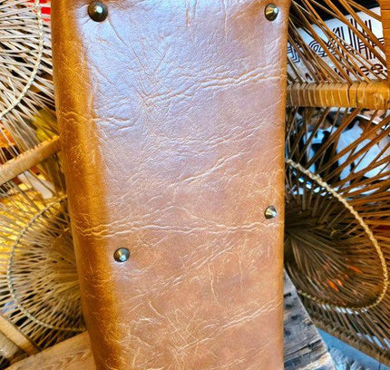 Vintage 70's Faux Leather Duffle Bag - Yatva
