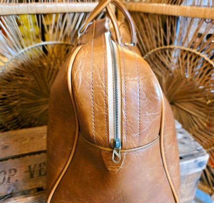 Vintage 70's Faux Leather Duffle Bag - Yatva