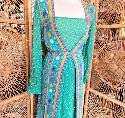 Vintage 70's Faux Wrap Dress - Yatva