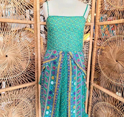 Vintage 70's Faux Wrap Dress - Yatva