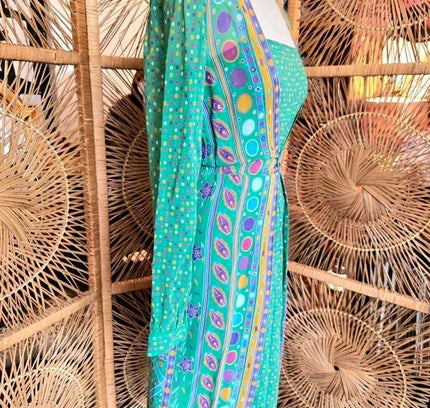 Vintage 70's Faux Wrap Dress - Yatva