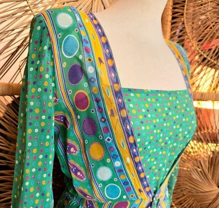 Vintage 70's Faux Wrap Dress - Yatva