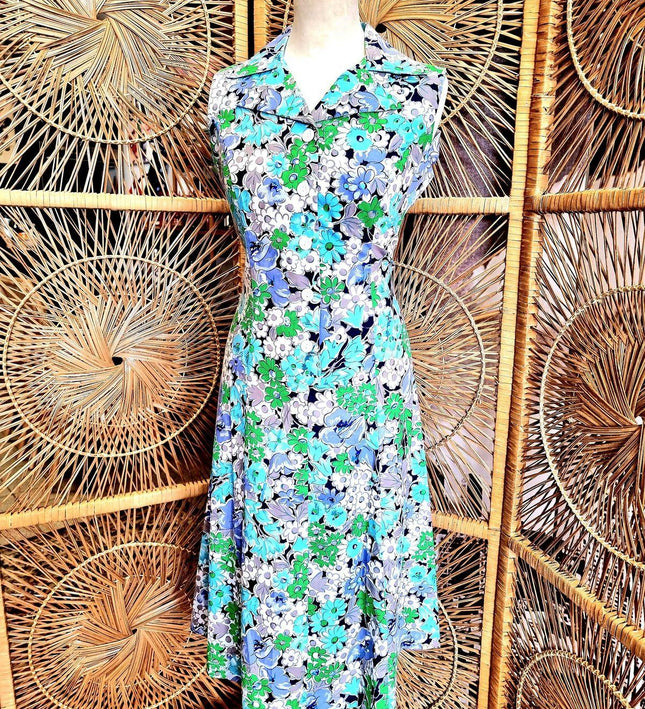 Vintage 70s Floral Dress - Yatva