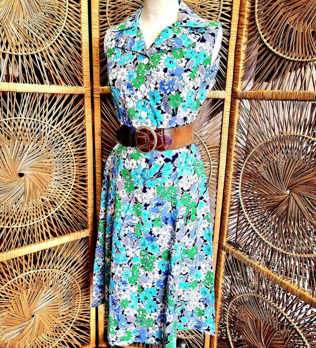 Vintage 70s Floral Dress - Yatva