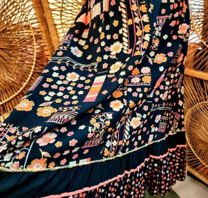 Vintage 70's Floral Skirt - Yatva