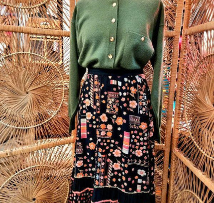 Vintage 70's Floral Skirt - Yatva