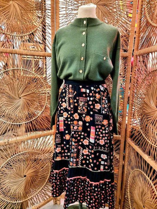 Vintage 70's Floral Skirt - Yatva