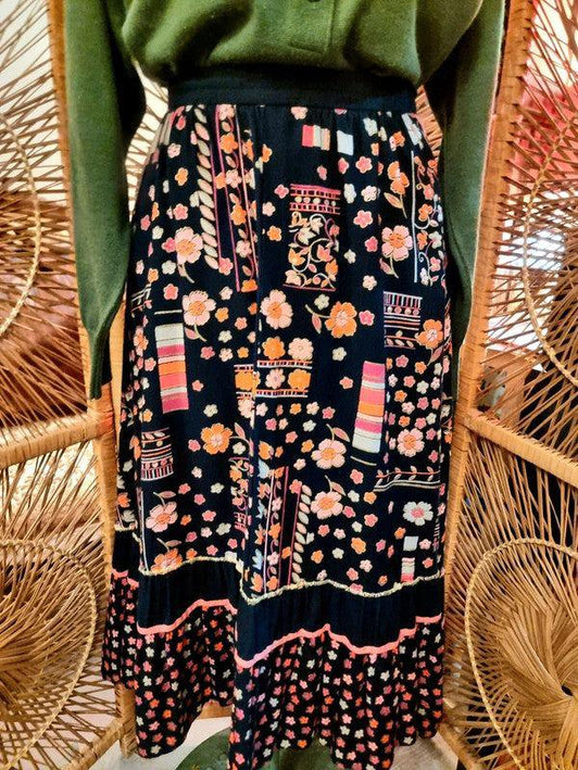Vintage 70's Floral Skirt - Yatva