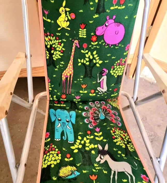 Vintage 70s Folding Campsite Children's Armchair - Yatva