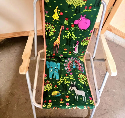 Vintage 70s Folding Campsite Children's Armchair - Yatva
