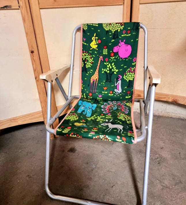Vintage 70s Folding Campsite Children's Armchair - Yatva