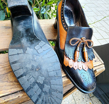 Vintage 70s Francisco Ayllón Two - Tone Kiltie Heels Shoes - Yatva