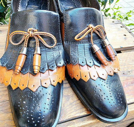 Vintage 70s Francisco Ayllón Two - Tone Kiltie Heels Shoes - Yatva