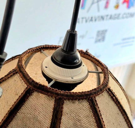 Vintage 70's Fringe Pendant Ceiling Lamp - Yatva