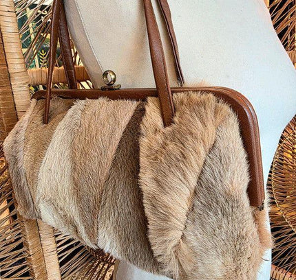 Vintage 70's Fur Shoulder Bag - Yatva