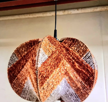 Vintage 70s German Space Age Woven Wabi Sabi Light - Yatva