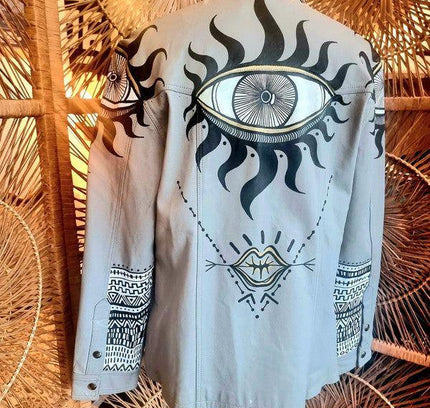 Vintage 70's Hand Painted Jacket - Yatva