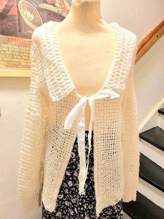 Vintage 70's Handmade Crochet Cardigan - Yatva