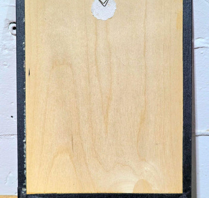 Vintage 70s illustrated Wood Panel Painting - Yatva