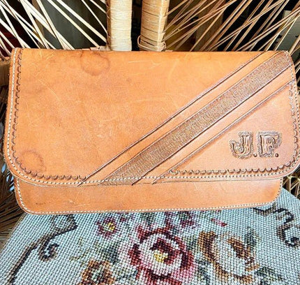 Vintage 70's J.F Suede Clutch - Yatva