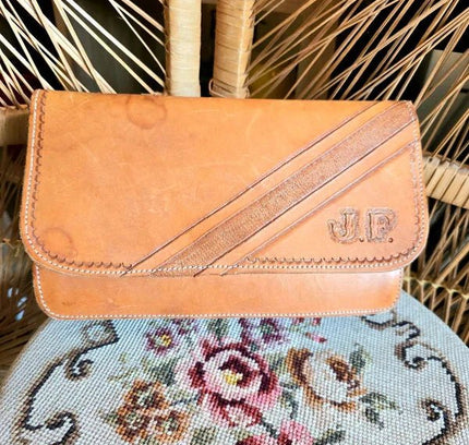 Vintage 70's J.F Suede Clutch - Yatva