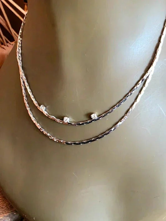 Vintage 70's Layered Chain Necklace - Yatva