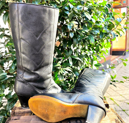 Vintage 70's Leather Boots - Yatva