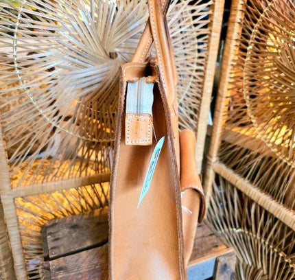 Vintage 70's Leather Shopper - Yatva