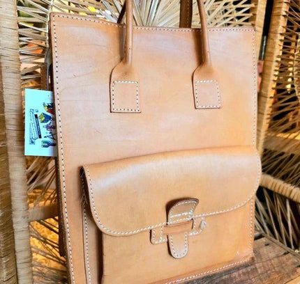 Vintage 70's Leather Shopper - Yatva