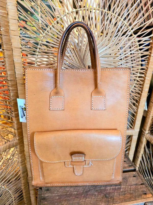 Vintage 70's Leather Shopper - Yatva