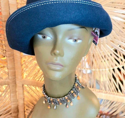 Vintage 70's Poil Veritable Bowler Hat - Yatva
