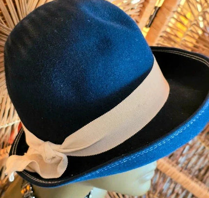Vintage 70's Poil Veritable Bowler Hat - Yatva