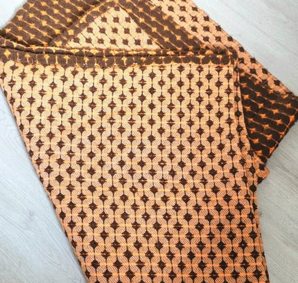 Vintage 70's Reversible Woven Wool Blanket - Yatva