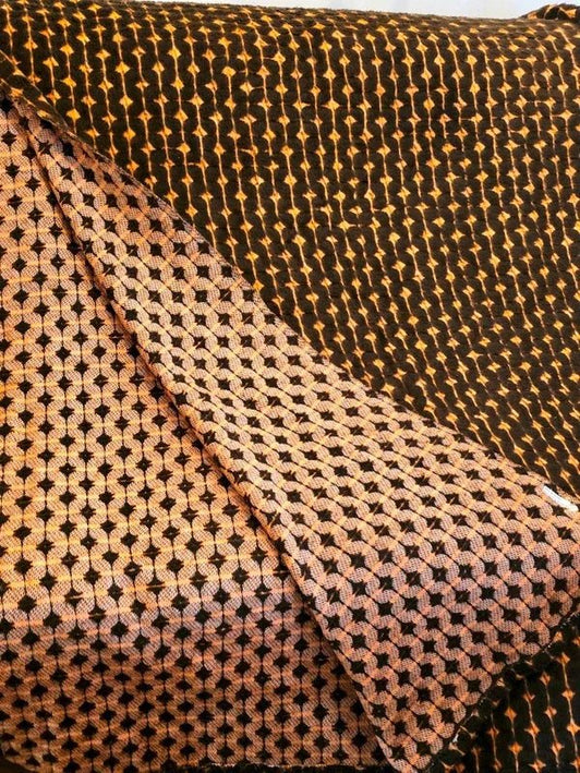 Vintage 70's Reversible Woven Wool Blanket - Yatva