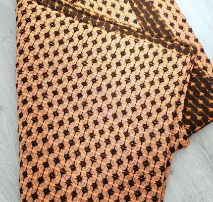 Vintage 70's Reversible Woven Wool Blanket - Yatva