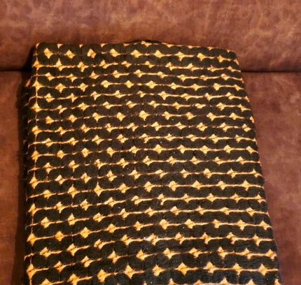Vintage 70's Reversible Woven Wool Blanket - Yatva