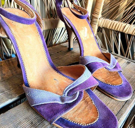 Vintage 70's Sandal Heel Shoes - Yatva
