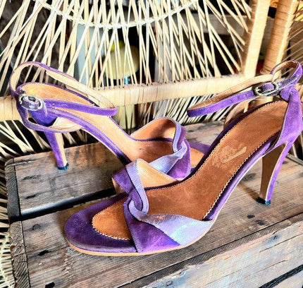Vintage 70's Sandal Heel Shoes - Yatva