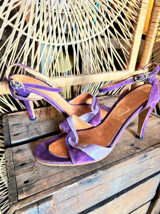 Vintage 70's Sandal Heel Shoes - Yatva