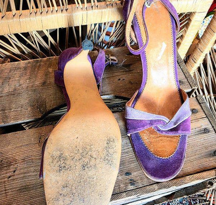 Vintage 70's Sandal Heel Shoes - Yatva
