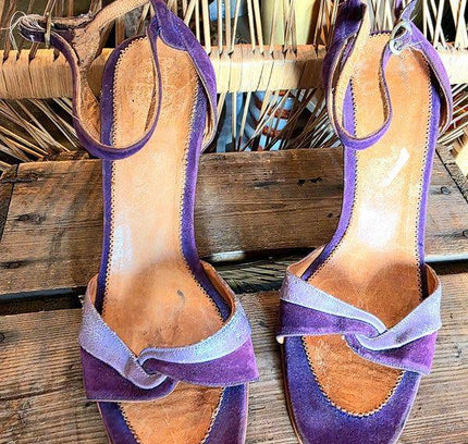 Vintage 70's Sandal Heel Shoes - Yatva