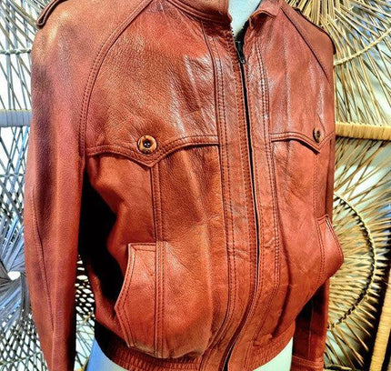 Vintage 70s Shainos Leather Jacket - Yatva