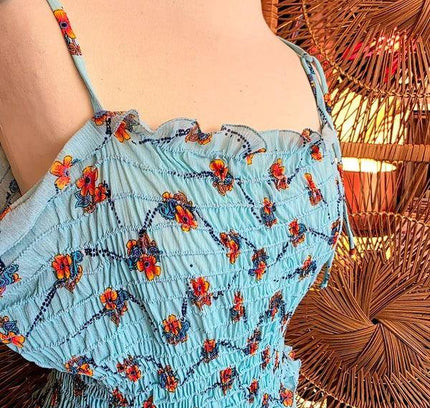 Vintage 70's Smocked Sundress - Yatva