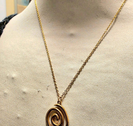 Vintage 70´s Spiral Gold Necklace - Yatva