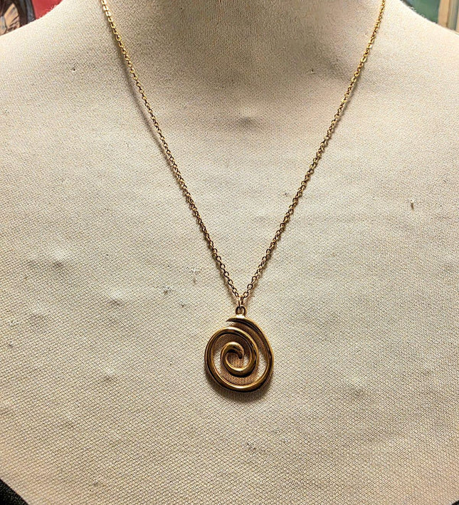 Vintage 70´s Spiral Gold Necklace - Yatva